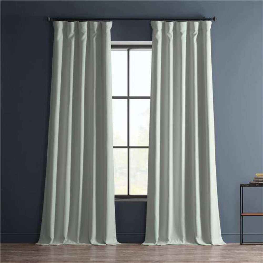 Half Price Drapes Faux Linen Room Darkening Curtains -96Inches Long Luxury Linen